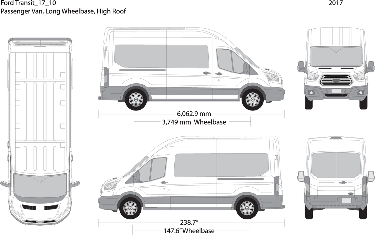 2017 Ford Transit Sliding Door V10 Vehicle Wrap Template