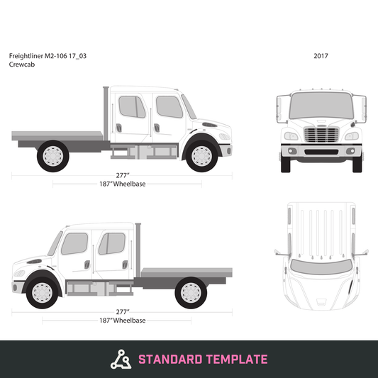 2017 Freightliner M2-106 vector wrap template V03, Design-Ready PDF - GravBase