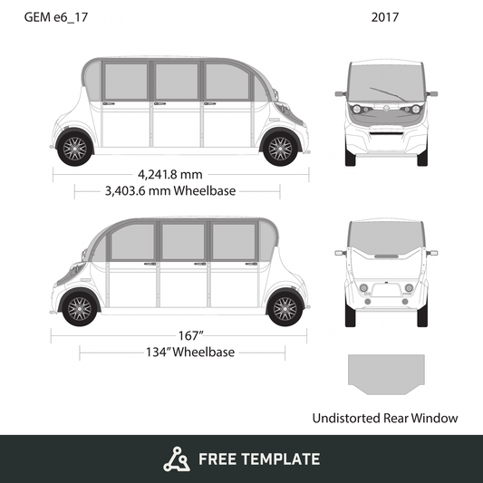 2017 GEM E6 free vector vehicle wrap template - GravBase