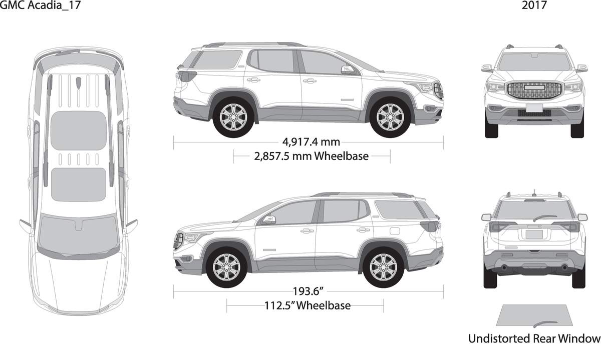 2017 Gmc Acadia V17 Vehicle Wrap Template