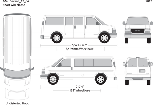 2017 Gmc Savana V04 Vehicle Wrap Template