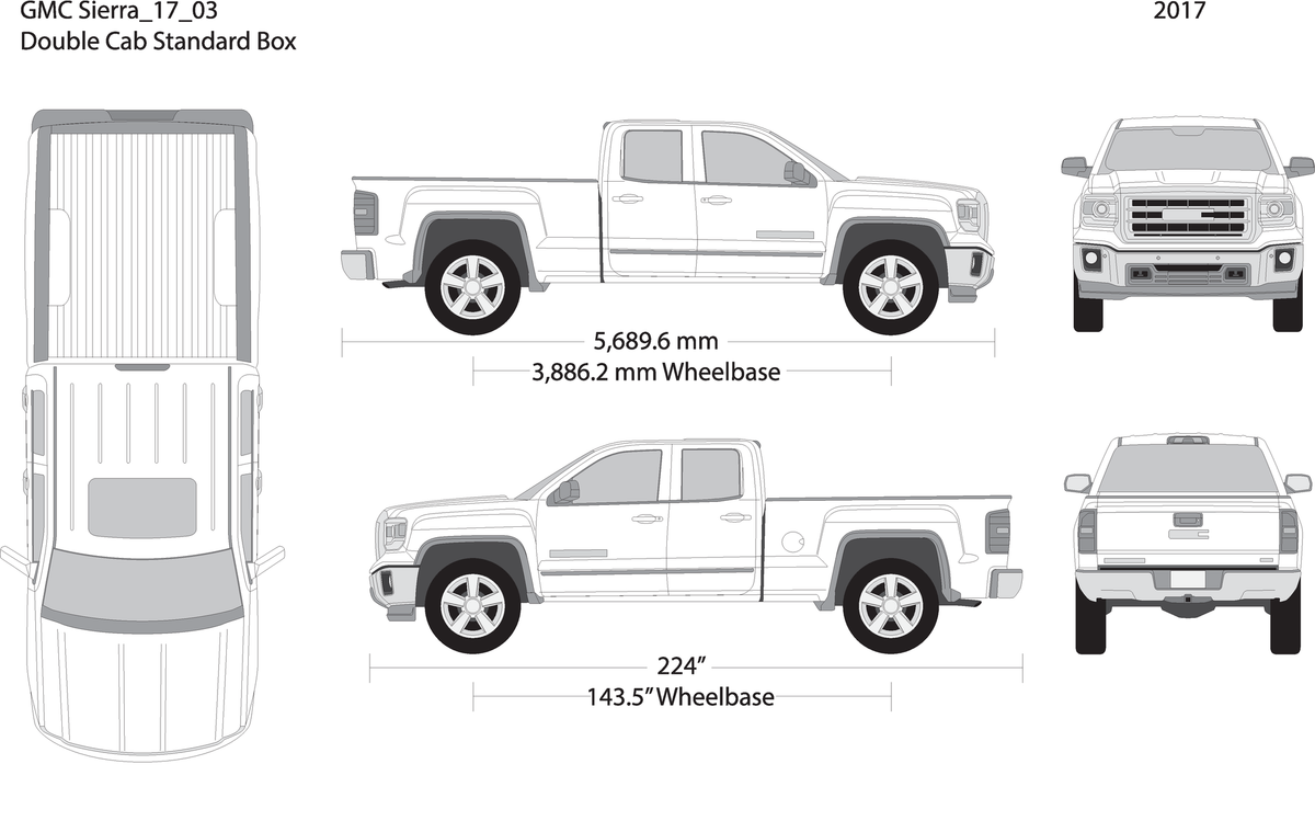 2017 Gmc Sierra 1500 V03 Vehicle Wrap Template
