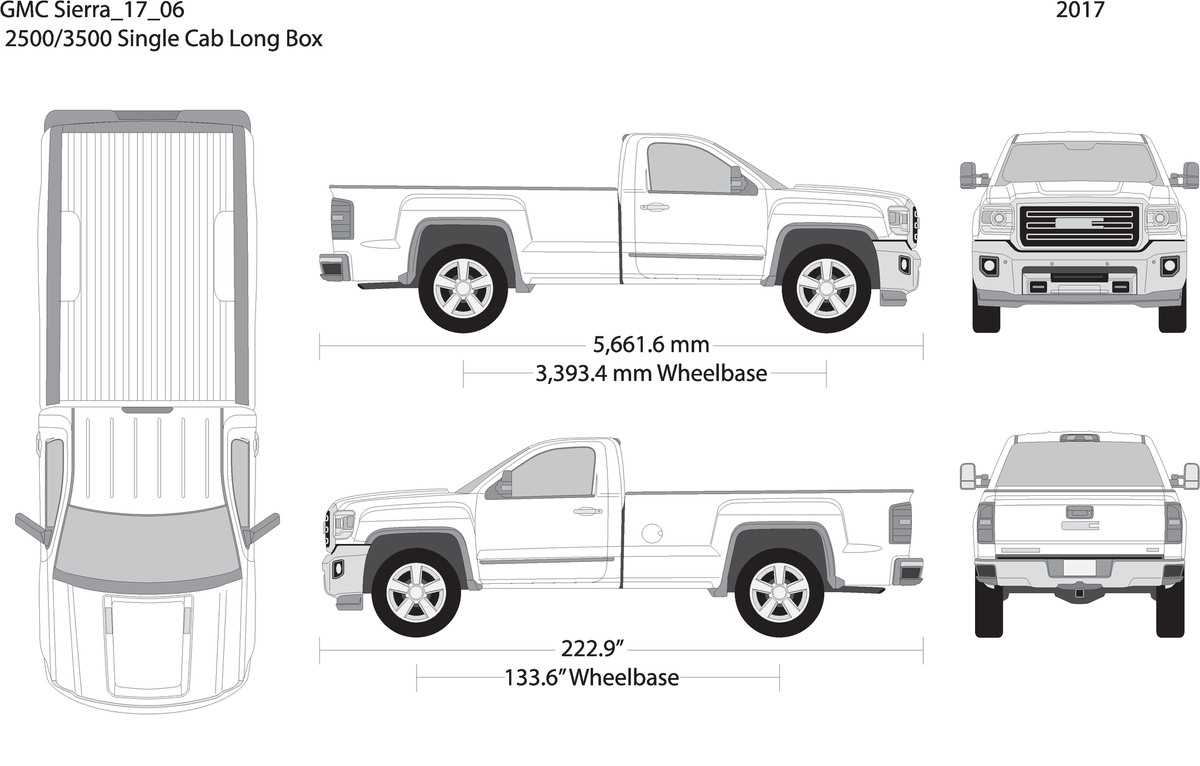 2017 Gmc Sierra 2500 3500 Hd V06 Vehicle Wrap Template