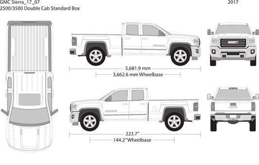 2017 GMC Sierra 2500-3500 HD vector wrap template V07, Design-Ready PDF - GravBase