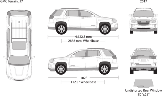 2017 GMC Terrain vector wrap template, Design-Ready PDF - GravBase