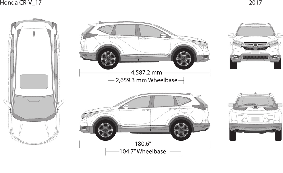 2017 Honda CR-V vector wrap template, Design-Ready PDF - GravBase