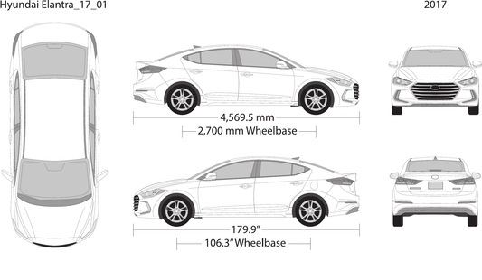 2017 Hyundai Elantra vector wrap template, Design-Ready PDF - GravBase