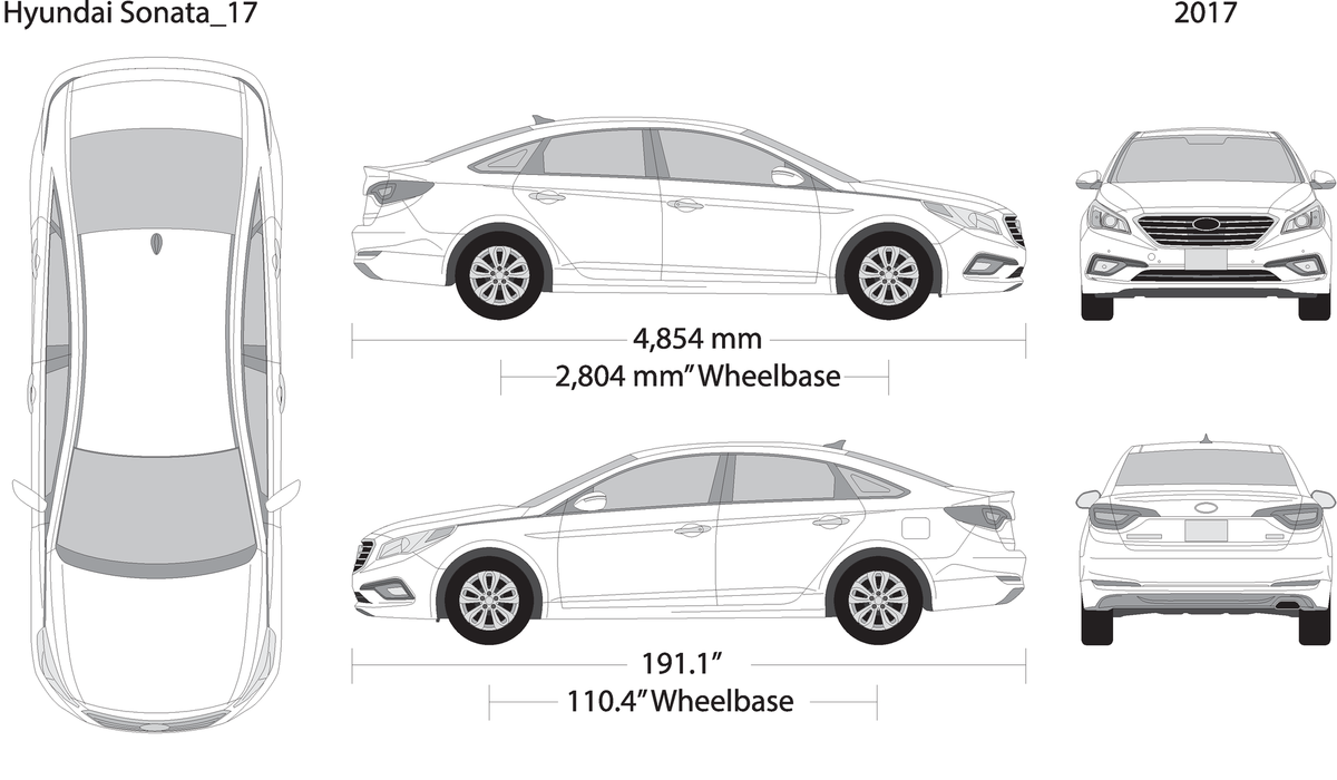 2017 Hyundai Sonata V17 Vehicle Wrap Template