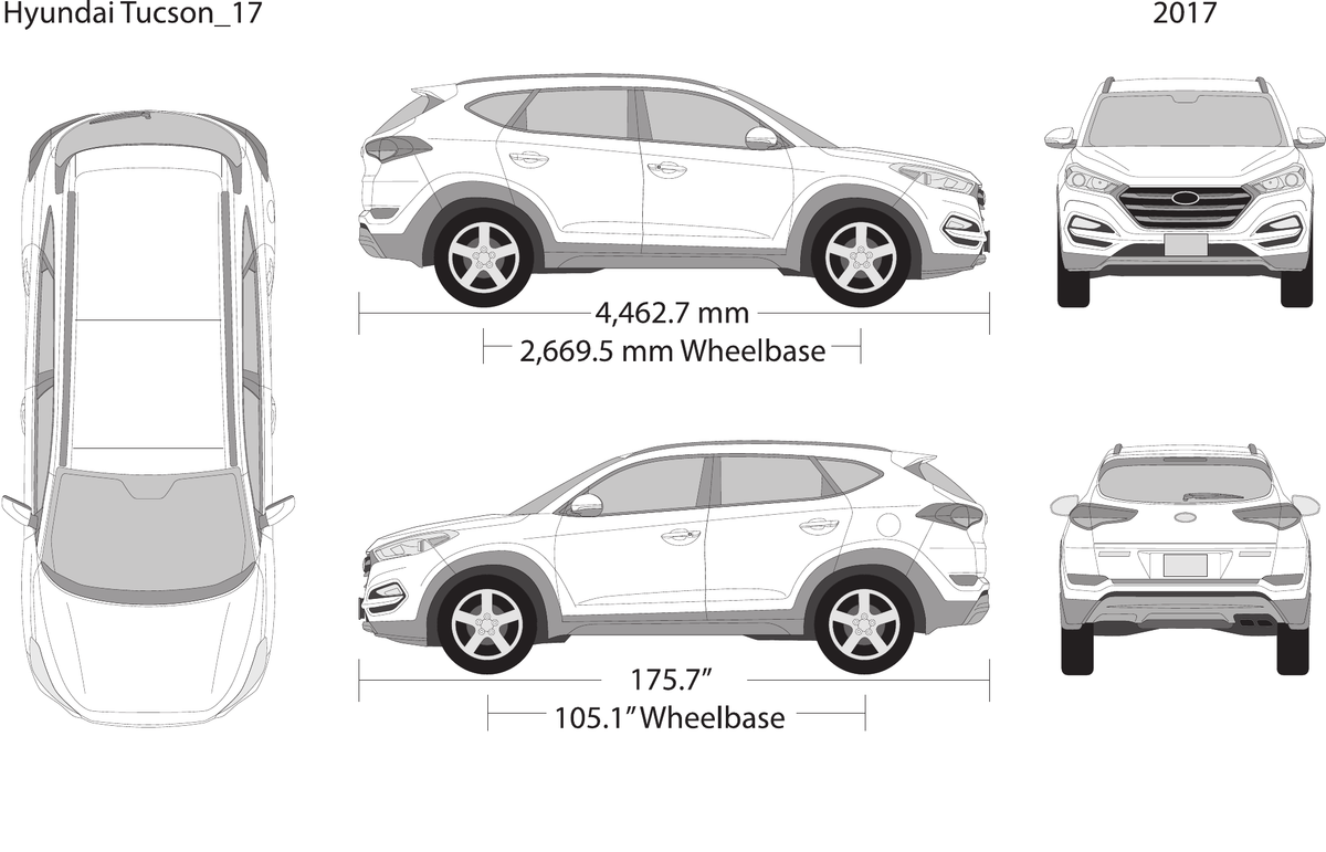 2017 Hyundai Tucson vector wrap template, Design-Ready PDF - GravBase