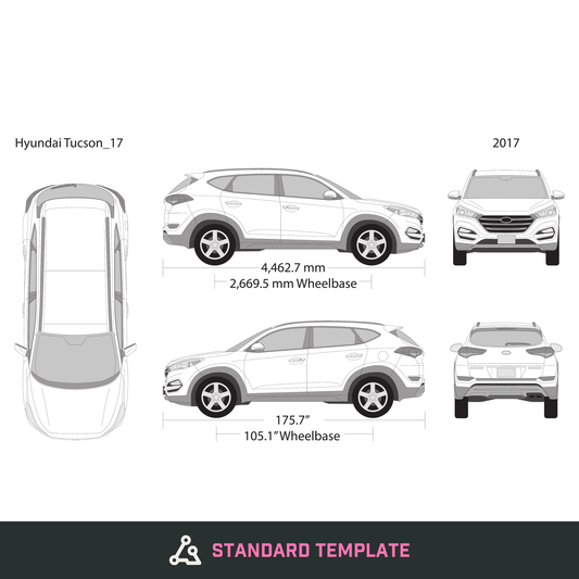 2017 Hyundai Tucson vector wrap template, Design-Ready PDF - GravBase