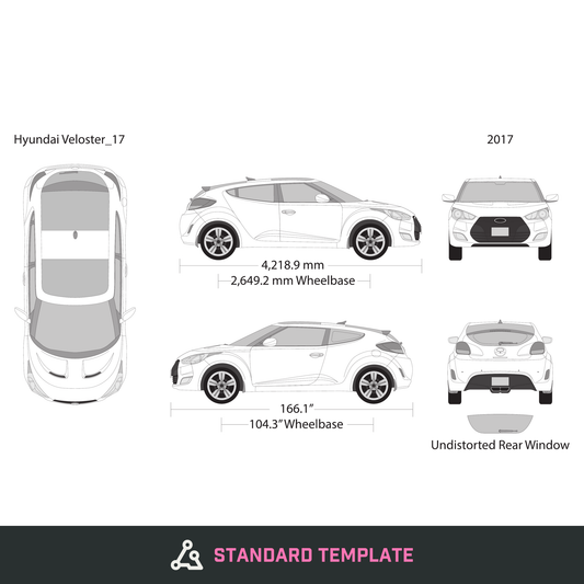 2017 Hyundai Veloster vector wrap template, Design-Ready PDF - GravBase