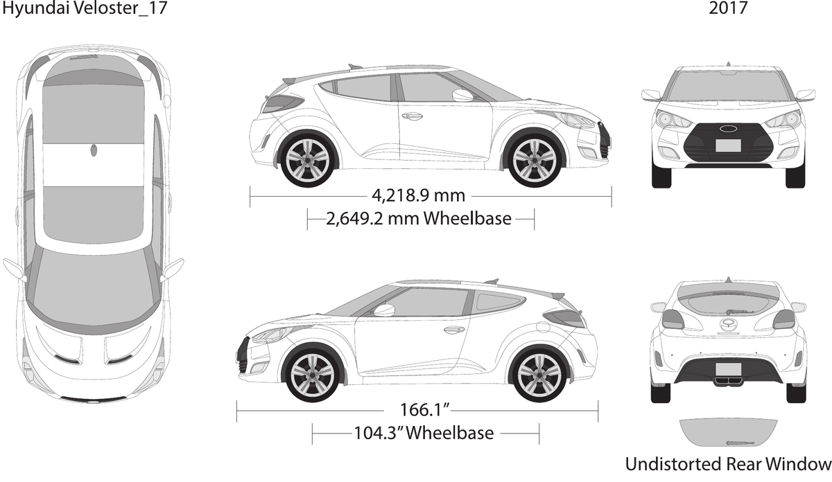 2017 Hyundai Veloster vector wrap template, Design-Ready PDF - GravBase