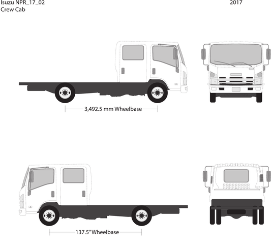 2017 Isuzu NPR vector wrap template V02, Design-Ready PDF - GravBase