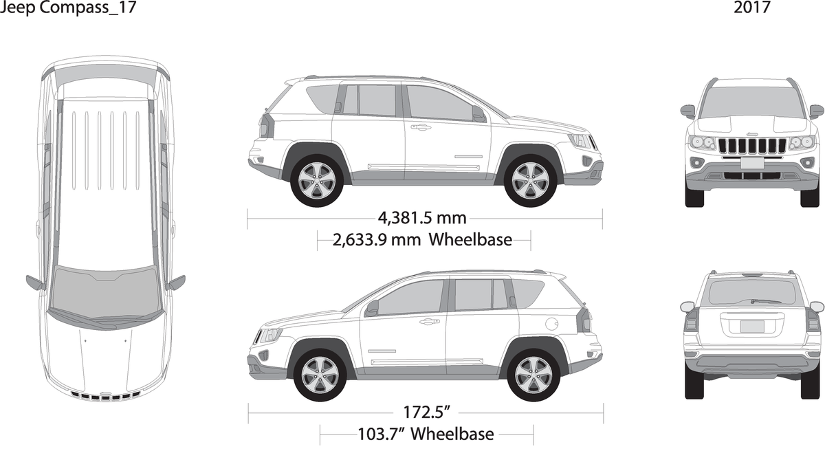 2017 Jeep Compass V17 Vehicle Wrap Template