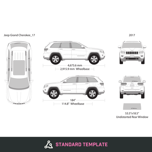 2017 Jeep Grand Cherokee vector wrap template, Design-Ready PDF - GravBase