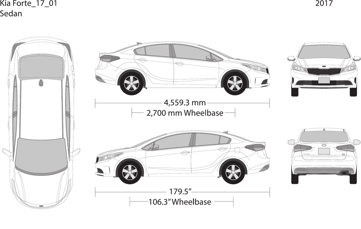 2017 Kia Forte vector wrap template, Design-Ready PDF - GravBase