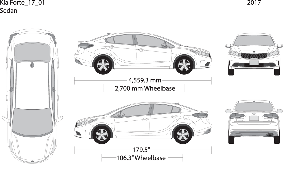 2017 Kia Forte V01 Vehicle Wrap Template