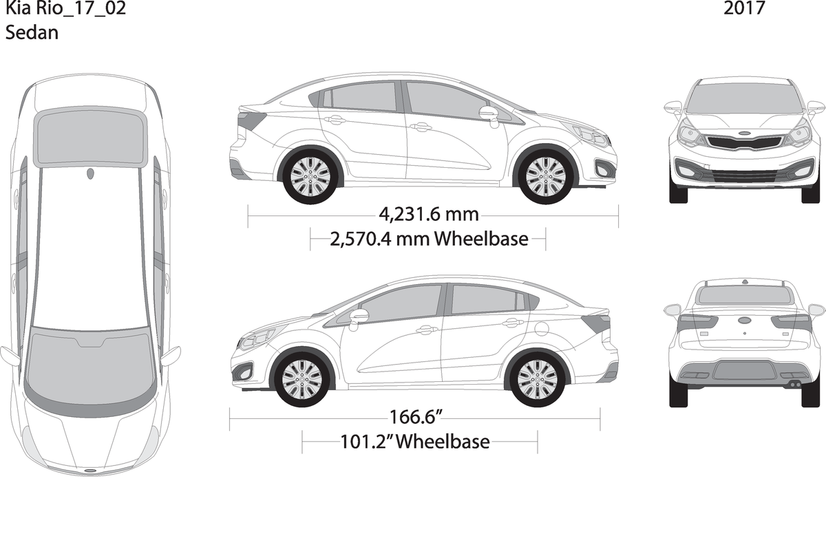 2017 Kia Rio V02 Vehicle Wrap Template