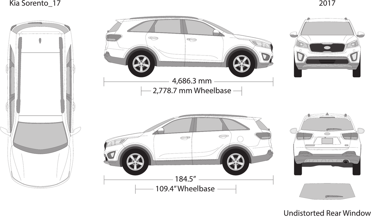 2017 Kia Sorento Vector Wrap Template - GravBase