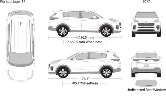 2017 Kia Sportage vector wrap template, Design-Ready PDF - GravBase