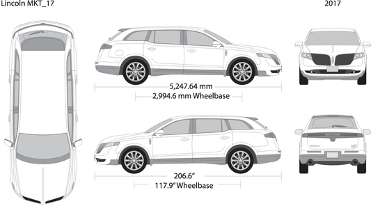 2017 Lincoln Mkt V17 Vehicle Wrap Template