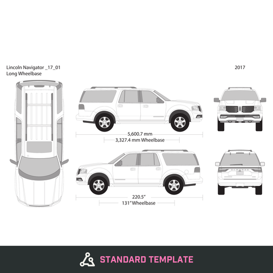 2017 Lincoln Navigator vector wrap template V01, Design-Ready PDF - GravBase