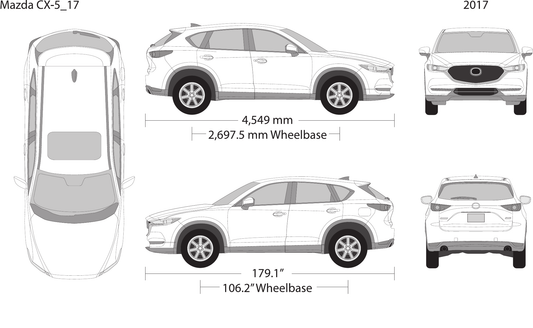 2017 Mazda CX-5 vector wrap template, Design-Ready PDF - GravBase
