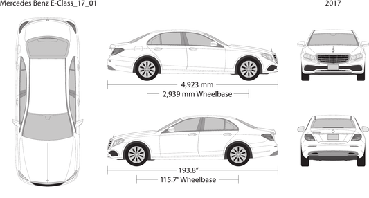 2017 Mercedes E-Class vector wrap template V01, Design-Ready PDF - GravBase