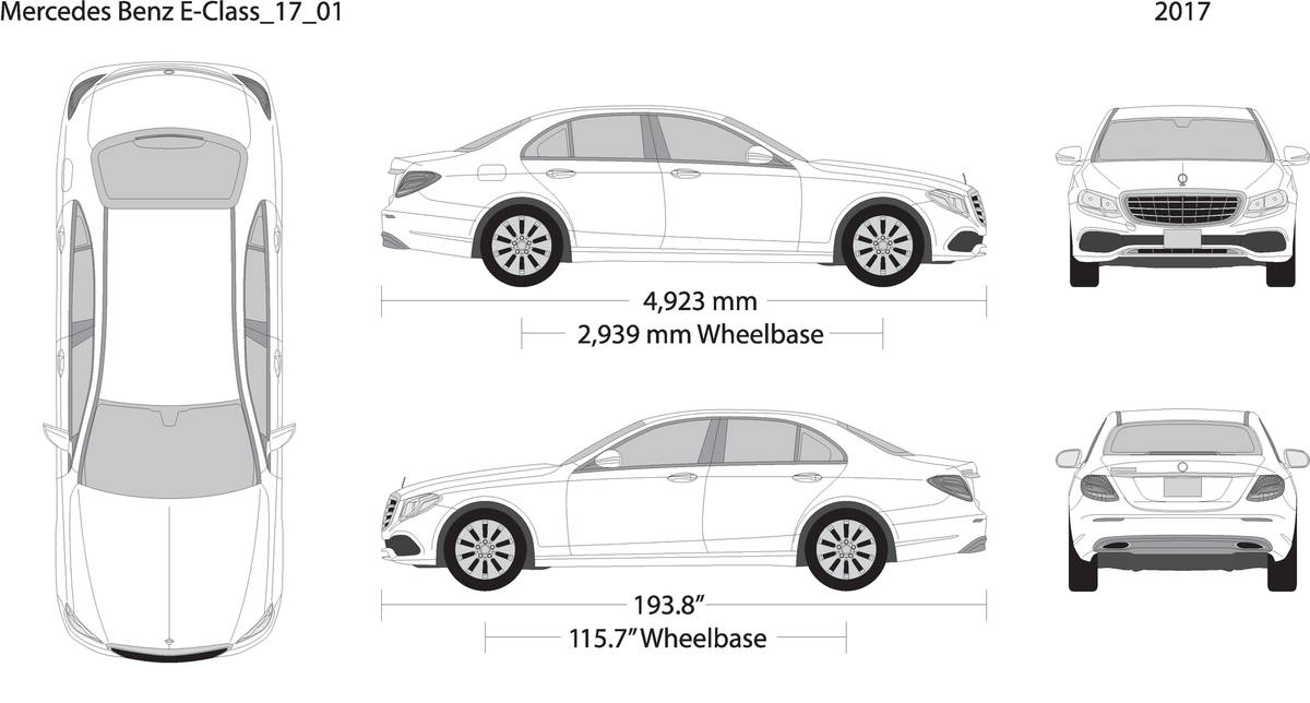 2017 Mercedes E Class V01 Vehicle Wrap Template