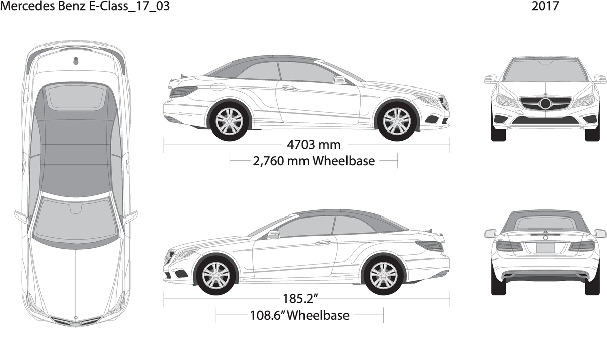 2017 Mercedes E Class V03 Vehicle Wrap Template