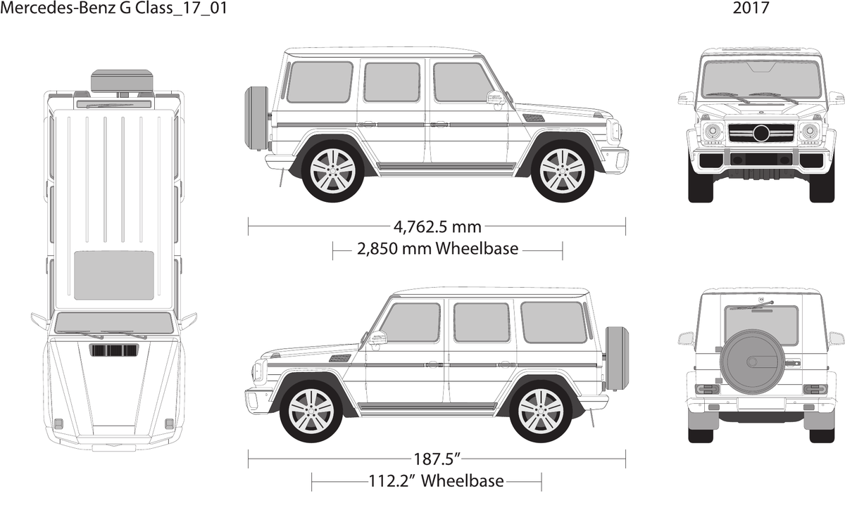 2017 Mercedes G Class vector wrap template, Design-Ready PDF - GravBase