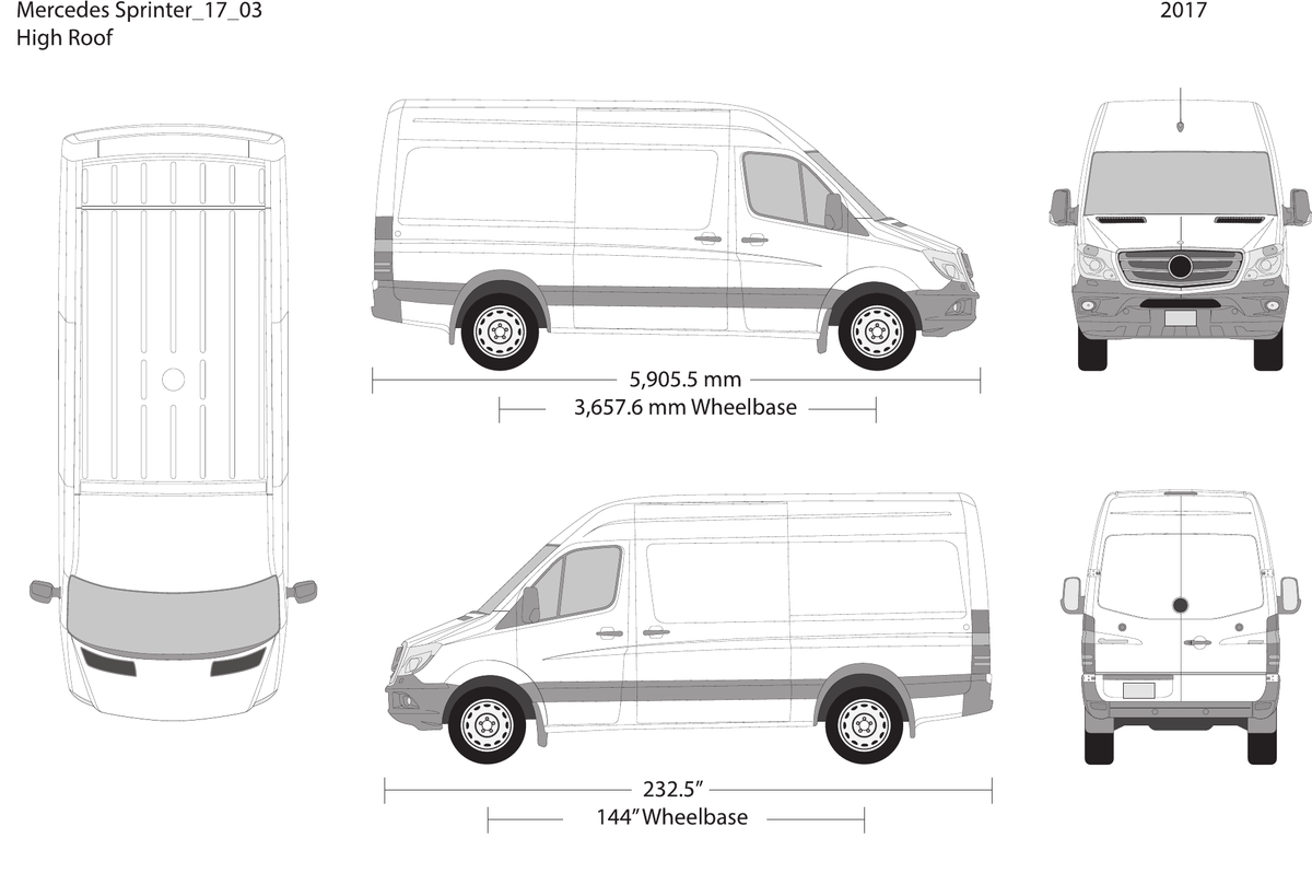 2017 Mercedes Sprinter vector wrap template V03, Design-Ready PDF - GravBase