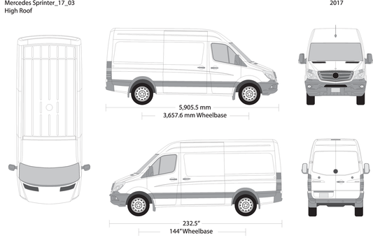 2017 Mercedes Sprinter V03 Vehicle Wrap Template