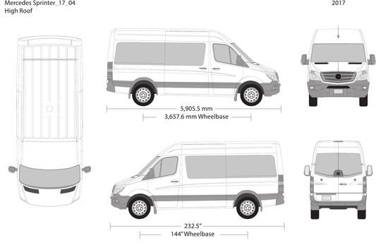 2017 Mercedes Sprinter Vector Wrap Template - GravBase