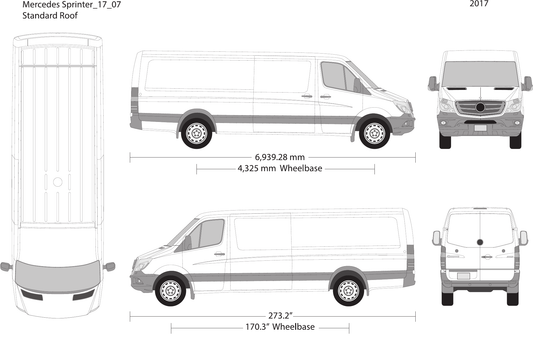 2017 Mercedes Sprinter Vector Wrap Template - GravBase