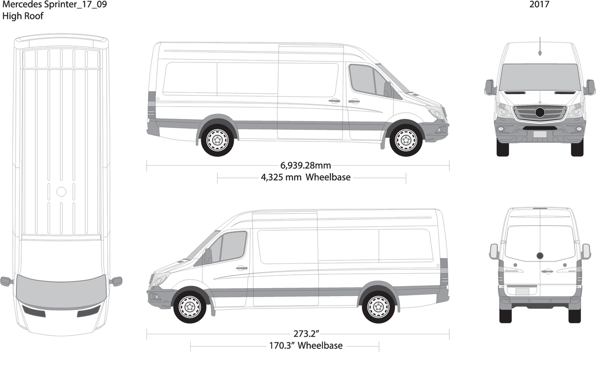 2017 Mercedes Sprinter V09 Vehicle Wrap Template