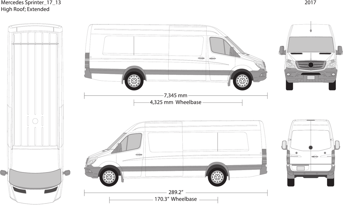 2017 Mercedes Sprinter Vector Wrap Template - GravBase