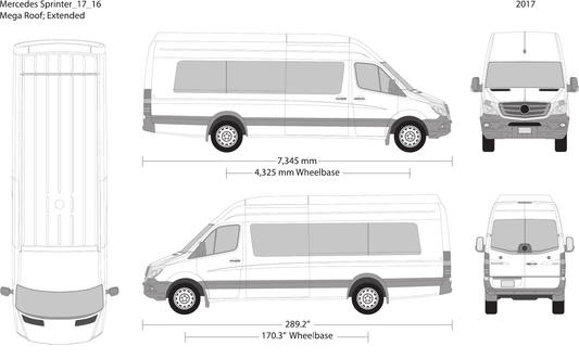 2017 Mercedes Sprinter vector wrap template V16, Design-Ready PDF - GravBase