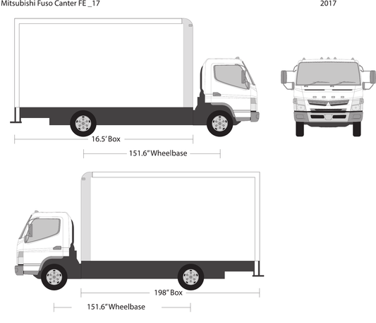 2017 Mitsubishi Fuso 17 01 vector wrap template, Design-Ready PDF - GravBase