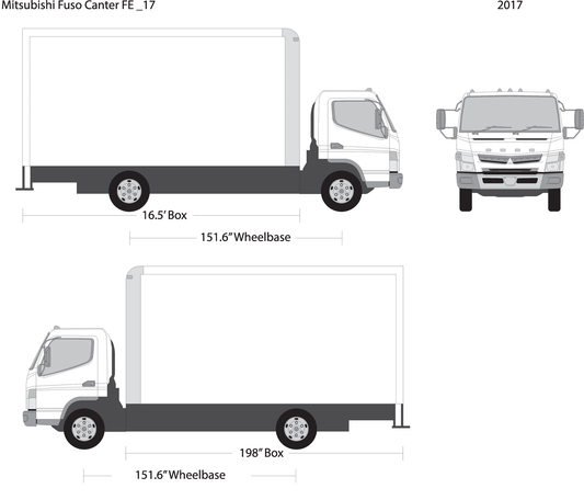 2017 Mitsubishi Fuso 17 01 V01 Vehicle Wrap Template