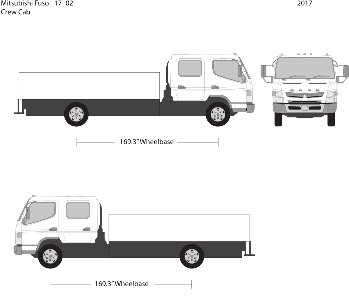 2017 Mitsubishi Fuso 17 02 Vector Wrap Template - GravBase