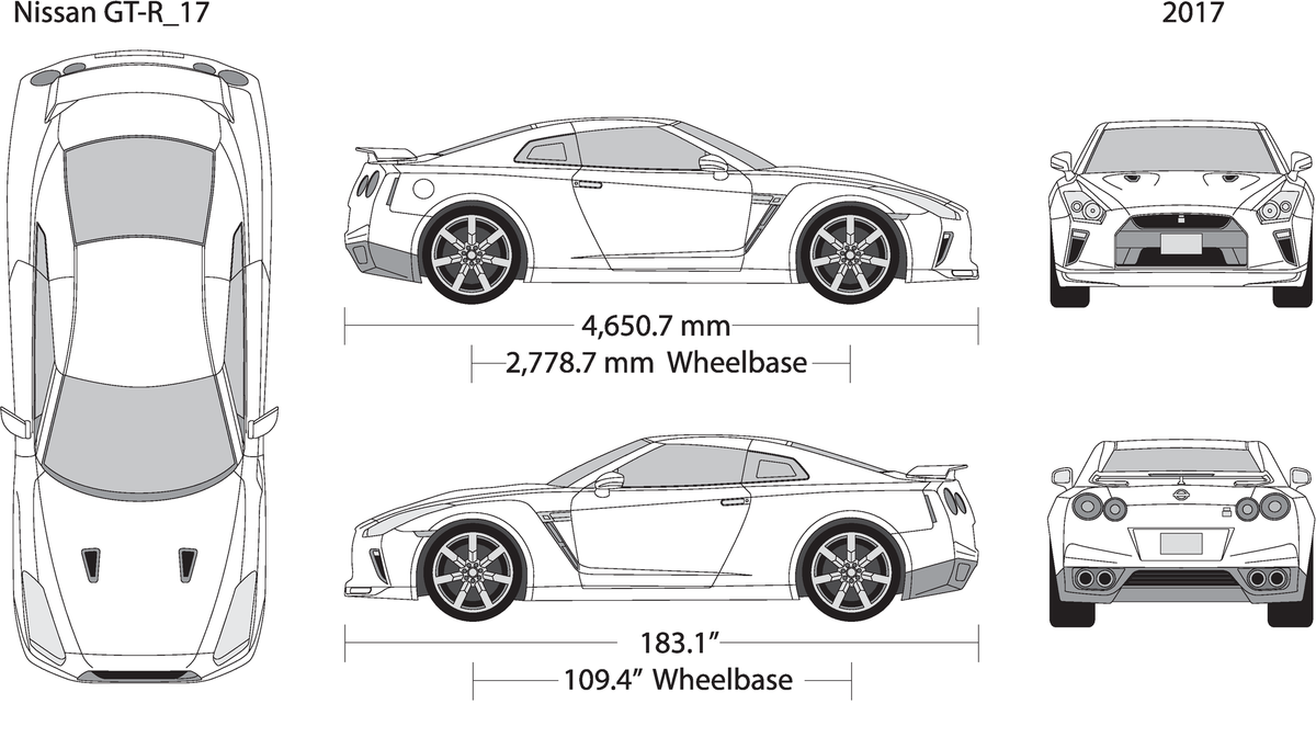 2017 Nissan Gt R V17 Vehicle Wrap Template