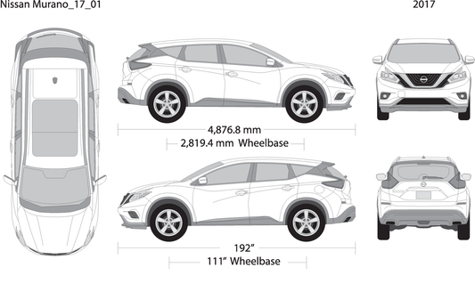 2017 Nissan Murano V01 Vehicle Wrap Template