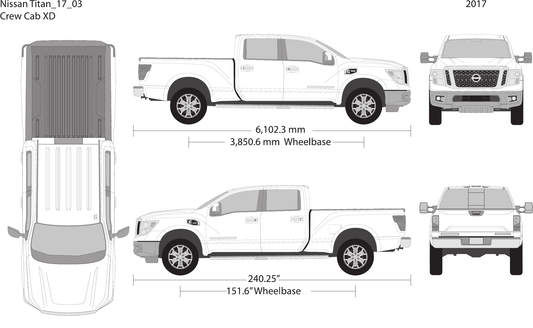 2017 Nissan Titan vector wrap template V03, Design-Ready PDF - GravBase