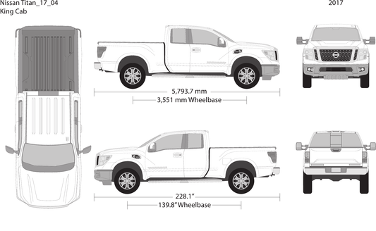 2017 Nissan Titan vector wrap template V04, Design-Ready PDF - GravBase