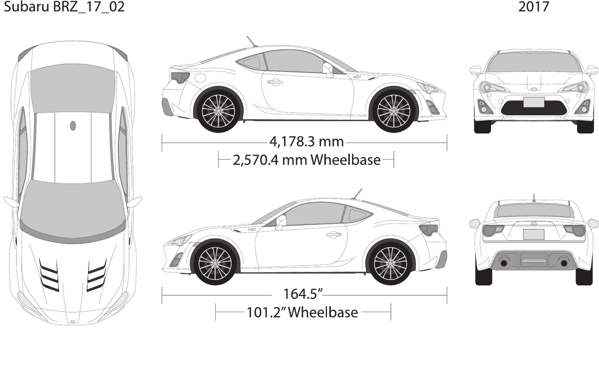 2017 Subaru BRZ vector wrap template V02, Design-Ready PDF - GravBase