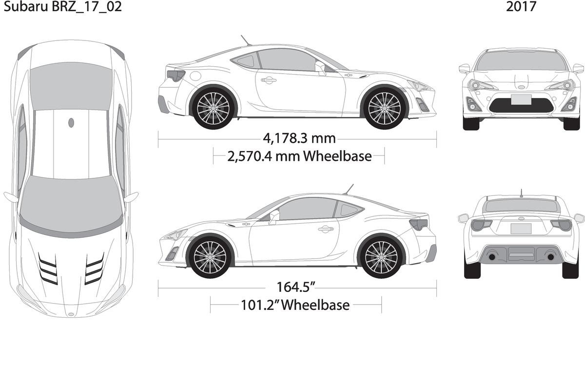 2017 Subaru Brz V02 Vehicle Wrap Template