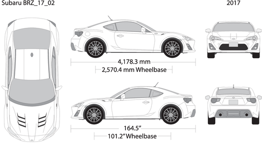 2017 Subaru Brz V02 Vehicle Wrap Template
