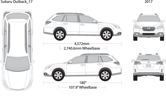 2017 Subaru Outback V17 Vehicle Wrap Template