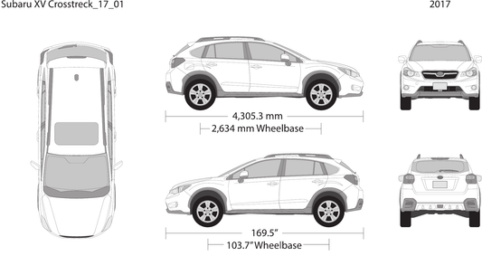 2017 Subaru XV Crosstrek vector wrap template, Design-Ready PDF - GravBase